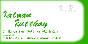 kalman ruttkay business card